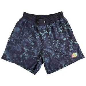 Slunks Acids Tie Dye Performance Athletic Shorts Mens XS Blue Green Multi